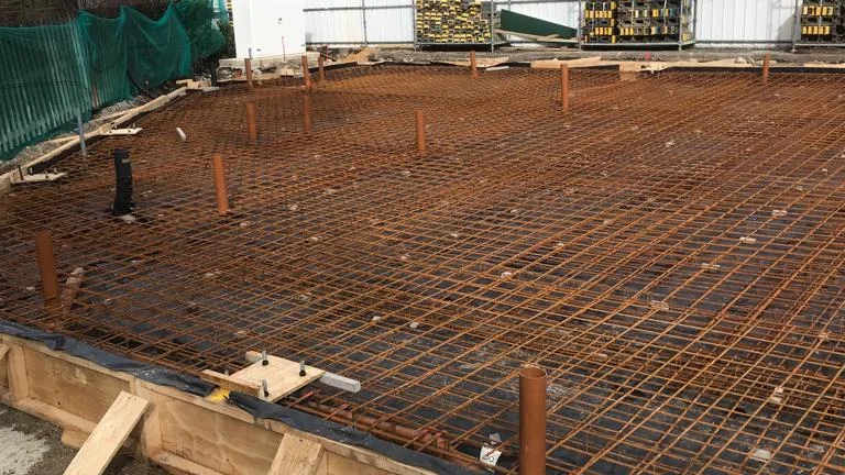 Morrisons petrol station raft slab