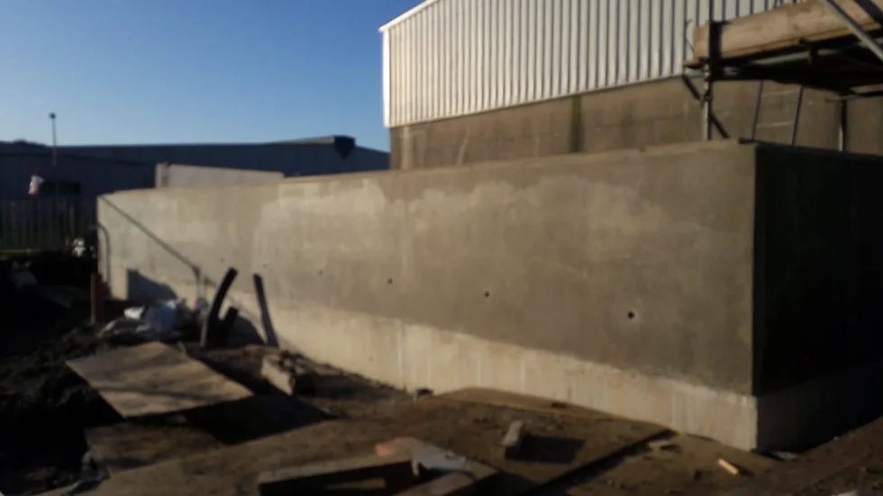 Loftsome bridge water treatment - Bunded slabs