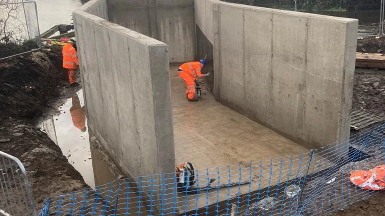 Bridge abutments - Newton Ings, Doncaster